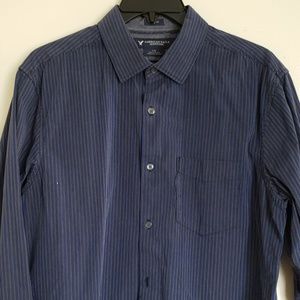 American Eagle Striped Casual Button Down Shirt
